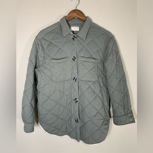 Z Supply Maya Quilted Shacket Ash Green